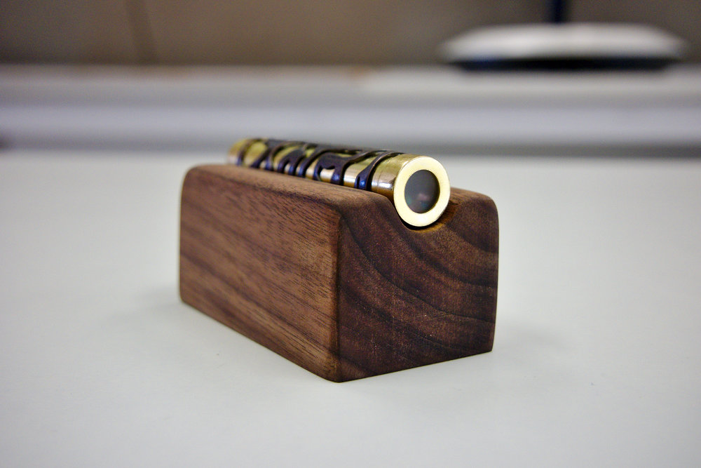 custom kaleidoscope in wooden stand Kaleidoscope 002