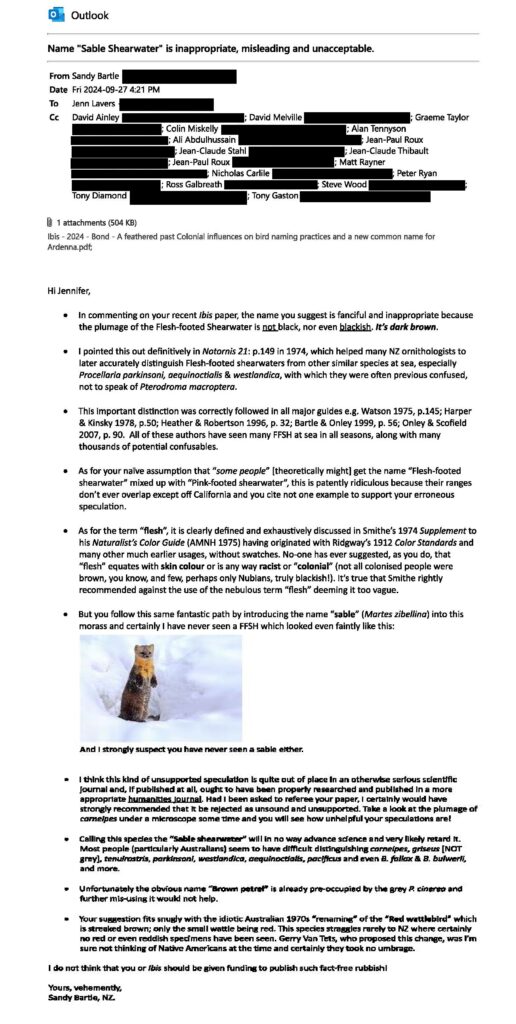 Sandy's email, redacted Sandy Email Final